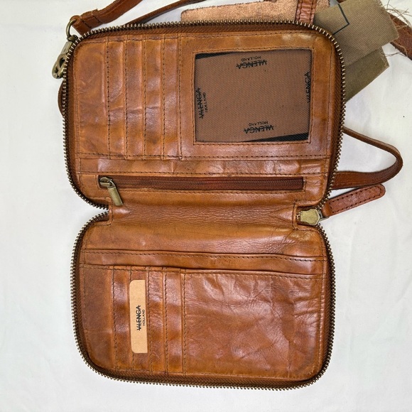 Brand New Vilenca Holland Genuine Leather Zippered Wallet Phone Crossbody Purse - Picture 10 of 12
